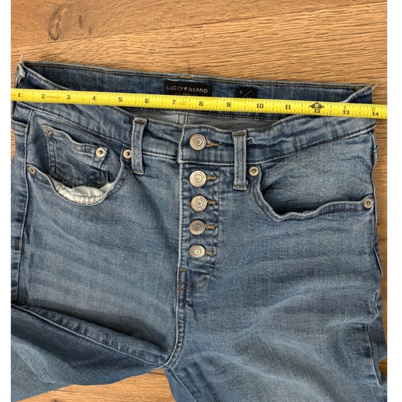 Lucky Brand Bridgette High Rise Skinny Ankle Jeans Blue Button Fly Size 6 28A - Picture 5 of 9